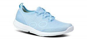 Oofos OOmg Sport LS Low Shoe White / Red Blue | 97802-ZNKF